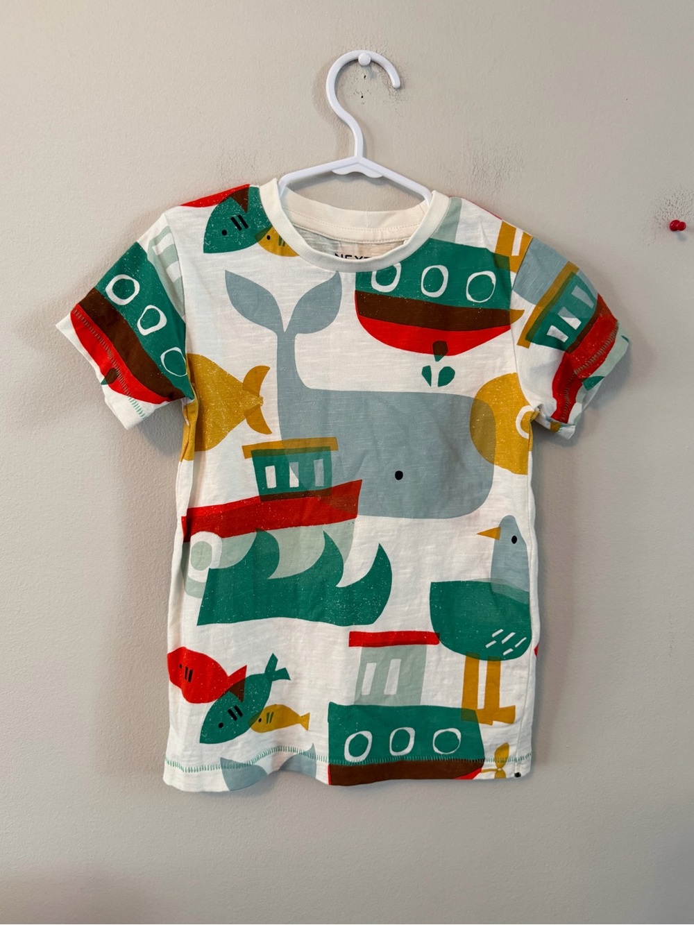 Next Nautical Whale & Boat Graphic Tee - Multicolor